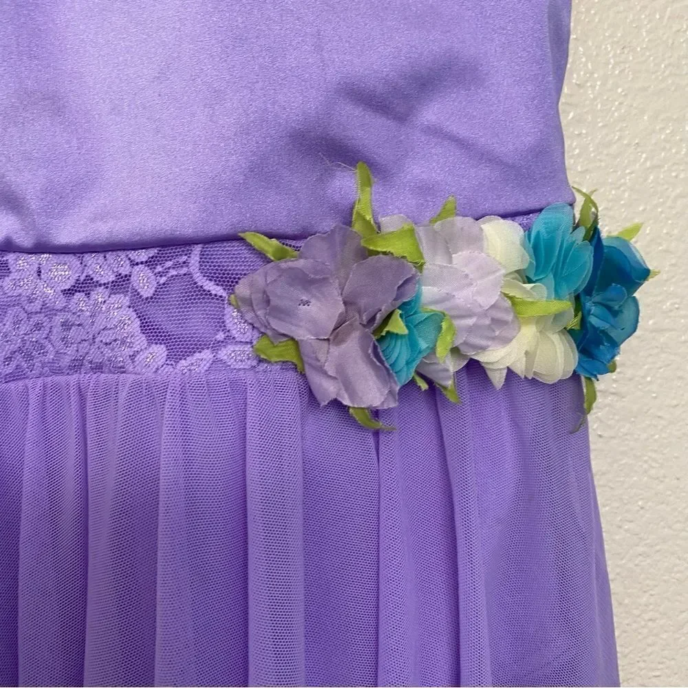 WEISSMAN Dance costume lavender purple dress DANCING ON MY OWN 12136 MC 10/12